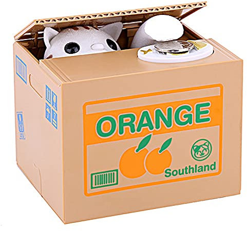 Wakects Katze Sparschwein Bank, Sparschwein Electronic, Elektrische Spardose Spielzeug für Kinder