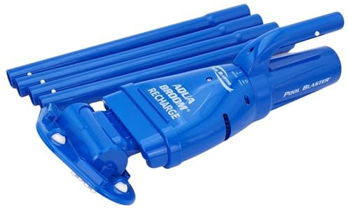Aspirateur Electrique Aqua Broom Recharge pour Piscine Spa - sans Fil sur Batterie Lithium - avec Poignée et Manche - Recharge USB - Pool Blaster