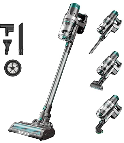 Ultenic U11 Pro Aspirapolvere senza Fili, 25000Pa, Scopa Elettrica Potente con Display Touch, Autonomia 50 Minuti, Boost Tappeto, 4 Spazzole per Pavimento, Tappeto, Tenda, Peli Animali