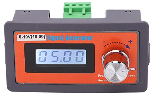 Hilitand Generatore analogico di segnale di tensione CC 0-10V, generatore di segnale analogico in materiale ABS, generatore di segnale a 4 cifre del display