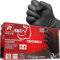 R MOVE Lot de 100 gants en nitrile noirs 6 grammes extra résistants 60% d'épaisseur de plus au doigt que 3,5 g, sans poudre sans latex pour mécaniques, tatoueurs, restauration, gants jetables (S)