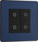 BG Electrical PCDDBTDS2B Sekundär-/Slave-Doppel-Touch-Dimmer-Lichtschalter, 2-Wege, schraubenlose Frontplatte, Evolve, Mattblau