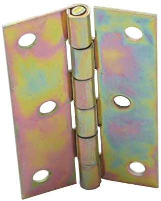BRESKO 10 Stück Möbelscharniere Scharniere Kistenband Türscharniere Türband Beschlag Einbohrband Aufschraubband verzinkt (70x43x1,0 mm)