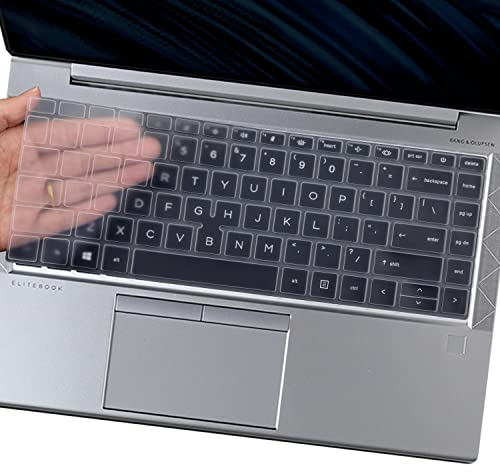 UUONDO Keyboard Cover Skin for 14 HP EliteBook 840 G9 G8 G7/HP EliteBook 845 G9 G8 G7 14 inch Laptop, 2023 2022 2021 New HP Elitbook 14 Keyboard Protector Cover Skin-Clear