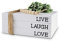 SOMEDA® Deko-Bücher Set/Bücherstapel mit 3 echten Büchern im Farmhouse-Stil/Deko für Wohnzimmer, Kaffeetisch, Regal (LIVE Laugh Love)