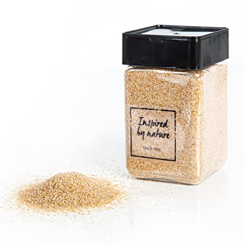Logbuch-Verlag 600 gr Dekosand Creme beige Sand Strand Urlaub Deko Bastelsand Sandkörner grobkörnig 0,5 mm Granulat