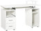 HOMCOM Escritorio con Estanterías Mesa de Ordenador con 2 Cajones Bandeja de Teclado Extraíble y Soporte para Monitor CPU para Oficina Estudio 120x55x85 cm Blanco