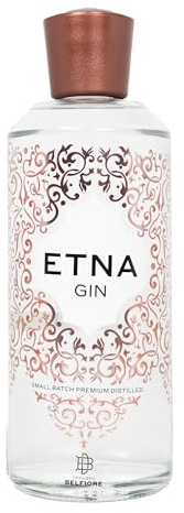 Distilleria Belfiore - Etna Gin, Prodotto in Sicilia con l'Utilizzo di Botaniche Etnee, 40%, Bottiglia in Vetro da 700 ml