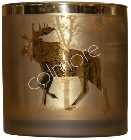 Windlicht Gold Hirsch Glas Weihnachten 20 cm