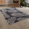 Fusion - Charcoal Tropical Leaf Rug (180 x 120cm) - Low Pile Rug (Hypoallergenic) - Machine Washable Rug - Non-Slip Rug in Grey with Botanical Leaves - Grey Rug for Living Room & Bedroom - Room Decor