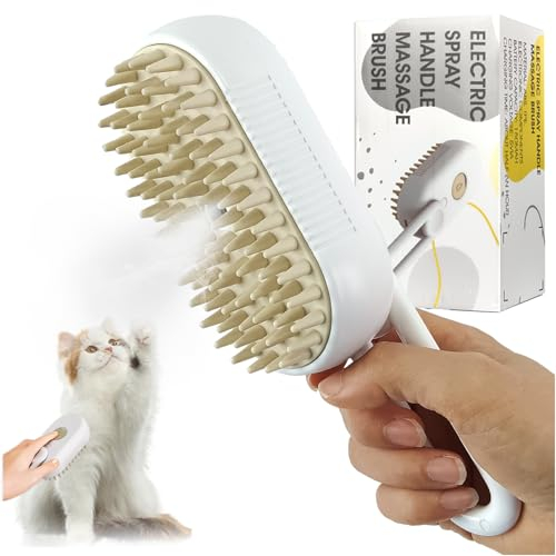Steamy Brosse pour chat,3 En 1 Peigne De Massage En Spray Pour Chats,Brosse Vapeur Pour Chat Pour Massage,brosse de toilettage multifonction pour chat