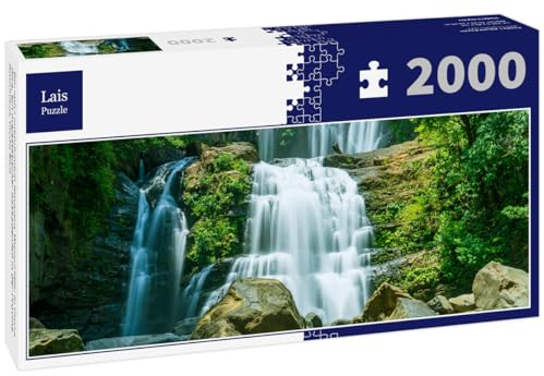 Lais Puzzle Die spitz zulaufenden Nauyaca-Wasserfälle in Costa Rica, EIN majestätischer Kaskadenfall in der Provinz Dominical, Costa Rica 2000 Teile Panorama