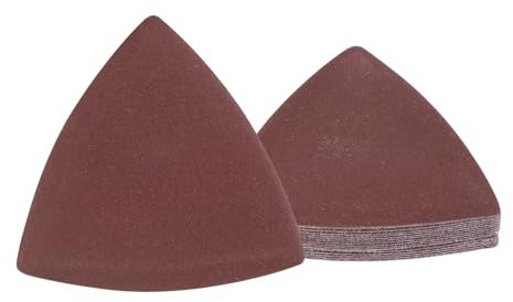 Kozelo 15pcs Mouse Sander Detail Sandpaper - [ 400 Grit, 3-1/8 ] Triangle Hook and Loop Assorted Sanding Pads Sheet for Wood Furniture Polishing Use | Aluminum Oxide Sandpaper
