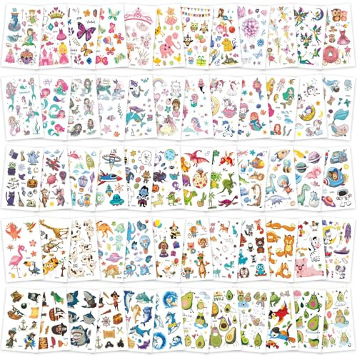 Zhtulck Tattoo Kinder 600+ Kindertattoos Hautfreundlich. Wasserdichte fake tattoos für kinder, Tattoo eignen sich hervorragend, um Kinder zu belohnen.
