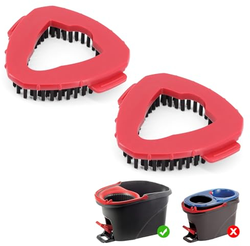 Spin Mop Scrubber Head for vileda 2Pcs Triangle Microfiber Replacement Mop Scrubber Brush Head for Kitchen Bathroom Shower Tile Hard Floor Clean