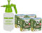 Kit Insetticida: 4x Insetticida Anti Zanzare Concentrato, Con Flacone Dosatore, Dose Per Trattare 150mq ca. Di Superficie + Nebulizzatore a Pressione 1,5L