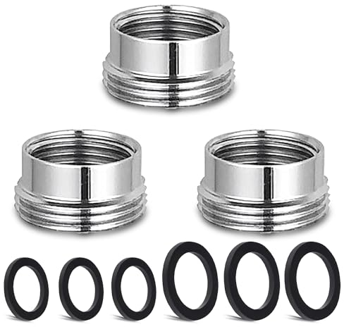 3 Pezzi Corredo Dell'Adattatore Del Rubinetto, CNYMANY Femmina G1/2 a maschio G3/4 Kit adattatore per aeratore da cucina adattatore per rubinetto del lavandino Tubo standard per filtro dell'acqua