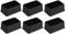 QUARKZMAN 6 Stück PVC Quadratische Stuhlbeinkappen, 75mm x 45mm OD Schwarze Möbelfüße Pads Tischfußabdeckungen Bodenschoner für Terrassentisch Schrank Bettmöbel