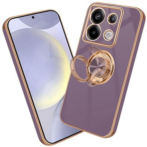 Nuxiady Custodia per Xiaomi Redmi Note 13 Pro 5G Antigraffio Antiurto Case 360° Ring Kickstand Magnetica Anello Supporto Bumper Cover per Redmi Note 13 Pro 5G, Viola