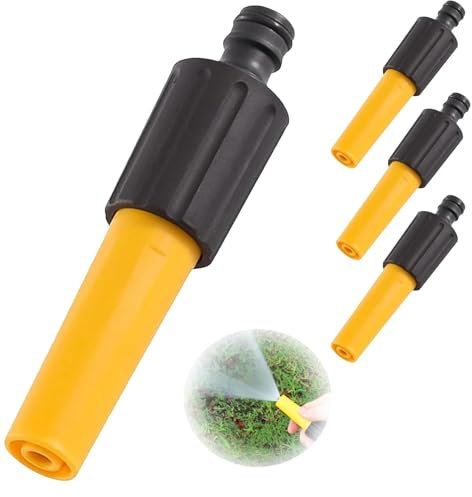 4 Pcs Hose Nozzle Set, Garden Spray Gun, Heavy Duty Metal, Adjustable Watering Patterns, Leak-Proof, Perfect for Lawns, Gardening, Cleaning, Fits Standard Hoses, Durable, Ergonomic Design