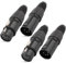 RUNCCI-YUN 4PCS 4 Pin XLR Solder Connector,2 Male and 2 Female XLR Mic Plug Audio Socket Jack Stereo Black housing