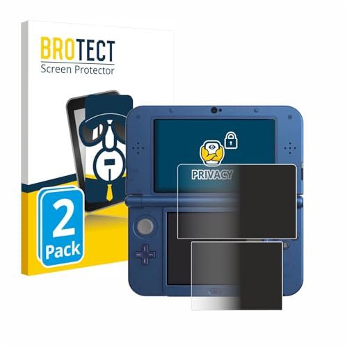 BROTECT (2 Unidades Protector Pantalla Privacidad para Nintendo New 3DS XL [Anti-Espía, Película Protección, Privacy]