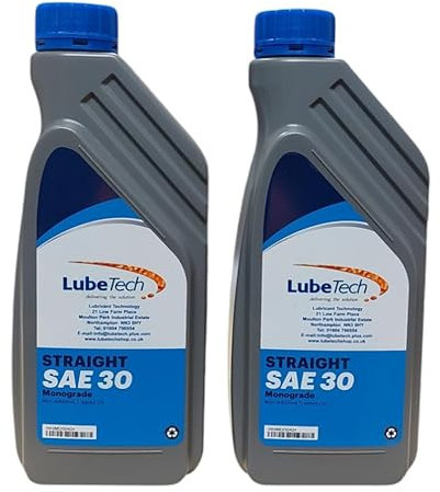 STRAIGHT SAE 30W ENGINE OIL NON DETERGENT FOR CLASSIC & VINTAGE ENGINES 2 X 1 LTR ALSO SUITABLE AS A LAWNMOWER OIL WHERE AN SAE 30 IS SPECIFIED
