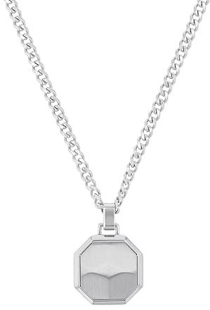 JOOP! Halskette aus Edelstahl für Herren, Halsschmuck, 60 cm, Silber, Kommt in Schmuck Geschenk Box