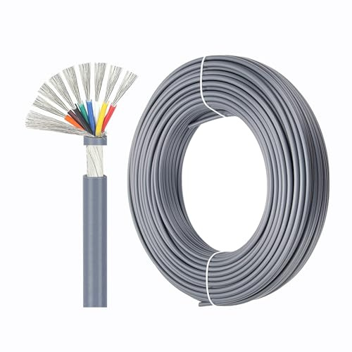 Cavo Audio/controllo Schermato UL2547 8C 26–18 AWG, Filo Intrecciato In Rame Stagnato, 7,6 M – Flessibile Bassa Tensione Per CCTV, Fai-da-te E Impianti Elettrici(100ft,24AWG)