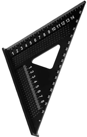 Goniometro quadrato da carpentiere da 17,8 cm, in metallo, facile da usare, per misurazioni precise a 90 e 45 gradi