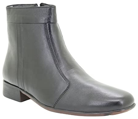 Scimitar GREG Mens Soft Leather Ankle Boots Black