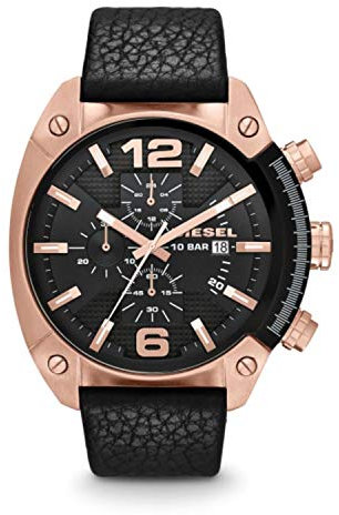 Chronographe Overflow Diesel pour homme, montre en acier inoxydable doré rose, DZ4297