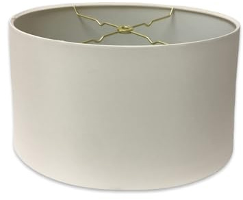Royal Designs, Inc. HB-611-12WH Hardback-Lampenschirm, flach, oval, Weiß, (25,4 x 15,2 cm) x (30,5 x 19,1) x 17,8 cm