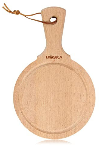 Boska Servierbrett Rund Amigo S/für das präsentieren von Käse und Snacks / 15 cm/Holz/Braun / 240 x 150 x 16 mm