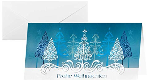 SIGEL DS030 Weihnachtskarten Set mit Umschlag, DIN lang, 10 Stück