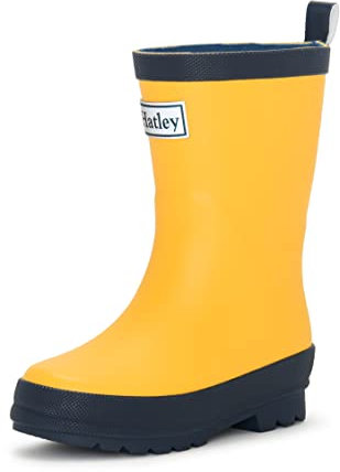 Hatley Rain Boot, Stivali da Pioggia Wellington Classic Unisex-Bambini, Giallo Navy, 23 EU