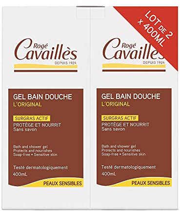 Gel Bain Et Douche Peaux Sensibles 2x400ml Surgras Actif Rogé Cavaillès