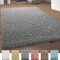 Paco Home Shaggy Teppich Hochflor Langflor Teppiche Hochwertig Pastell Uni Versch. Farben, Grösse:160x220 cm, Farbe:Grau