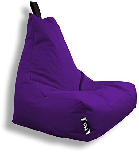 PATCH HOME Patchhome Lounge Sessel XXL Gamer Sessel Sitzsack Sessel Sitzkissen In & Outdoor geeignet fertig befüllt | XXL - Lila - in 2 Größen und 25 Farben