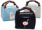 Freessom Sac Isotherme Repas Déjeuner Femme Enfant Fille Garcon Flamant Rose Kawaii Bag Emporter Portable Chaud Froid Lunch Box Original Organiseur de Voyage Camping Pique-nique Noir