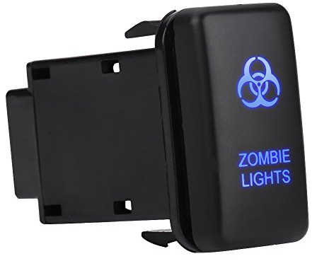 Keenso Auto Kippschalter, Auto 12V Blau LED Ein/Aus-Kippschalter für Hilux/Landcruiser/VIGO(ZOMBIE LIGHTS)