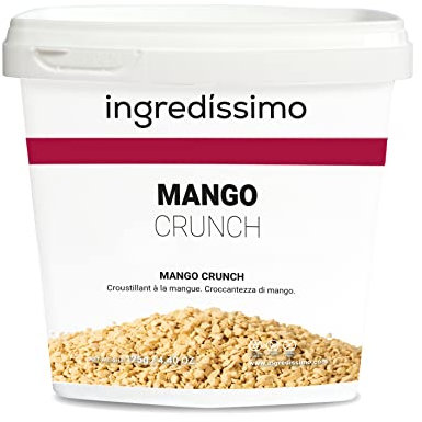 INGREDISSIMO - Mango Liofilizada Crunch, Fruta Seca Troceada (2-5mm), Producto sin Gluten y sin Azúcar Añadido, Snack Saludable y Crujiente de Color Amarillo Anaranjado, para Platos y Recetas - 200 g