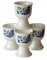crackinchina Blue willow egg cups eggcup porcelain set of 4 boxed
