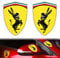 Topker, 1 paio di adesivi divertenti con motivo asinello, serpente, cane, 11 x 13 cm, riflettente, adesivo per auto compatibile con Ferrari
