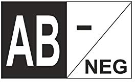 Akachafactory Aufkleber Sticker Auto Motorrad Fahne Flagge flaggen Blutgruppe AB- AB negativ