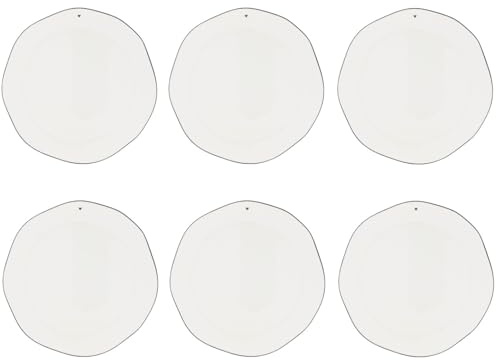 CREAFLOR HOME 6er Set Speiseteller, Essteller KLEINES Herz schwarz D. 27cm Bastion Collections