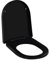vidaXL Toilettensitz mit Absenkautomatik Quick-Release-Design Toilettendeckel WC Sitz Deckel Klodeckel Toilettenbrille Klobrille 45x35cm Schwarz