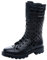 Jamron Damen Hollow Out Reißverschluss Flache Booties Sandalen Sommer Herbst Halbschaft Römische Stiefel Schwarz SN07719 EU38
