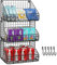 X-cosrack 3 Tier Stackable Tea Bag Organizer Large Size with 5 Hooks Metal Wire Basket Coffee Snack Rack Holder Countertop Caddy Bin Wall Mount Shelf for Office Kitchen Cabinet Pantry Patent Desgin