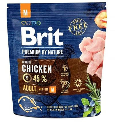 VAFO PRAHA s.r.o. Brit Premium Trockenfutter für Hunde, Natur, 1 kg, Erwachsene M/10